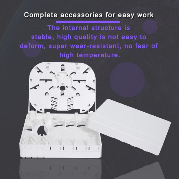 FTTH 4 Core Fiber Optic With Adapters Distribution Terminal Box with 4 Adapters
