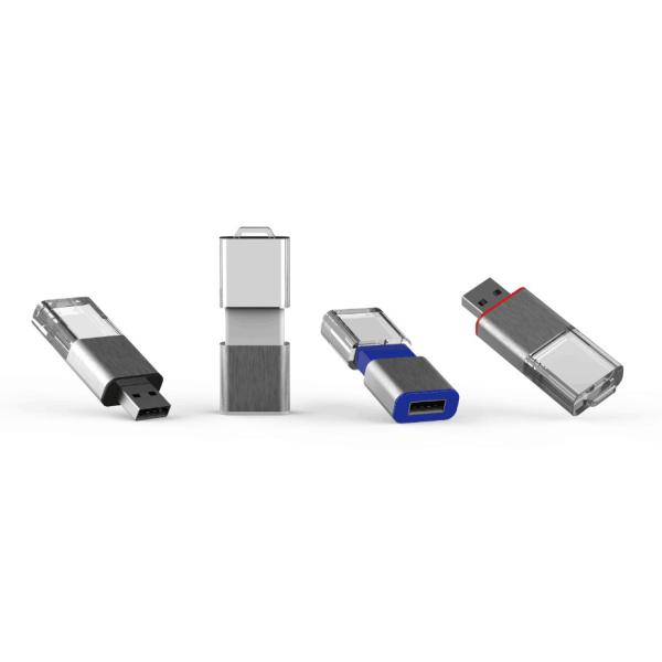 Engraving Logo Led Light Crystal Usb Stick Oem Odm