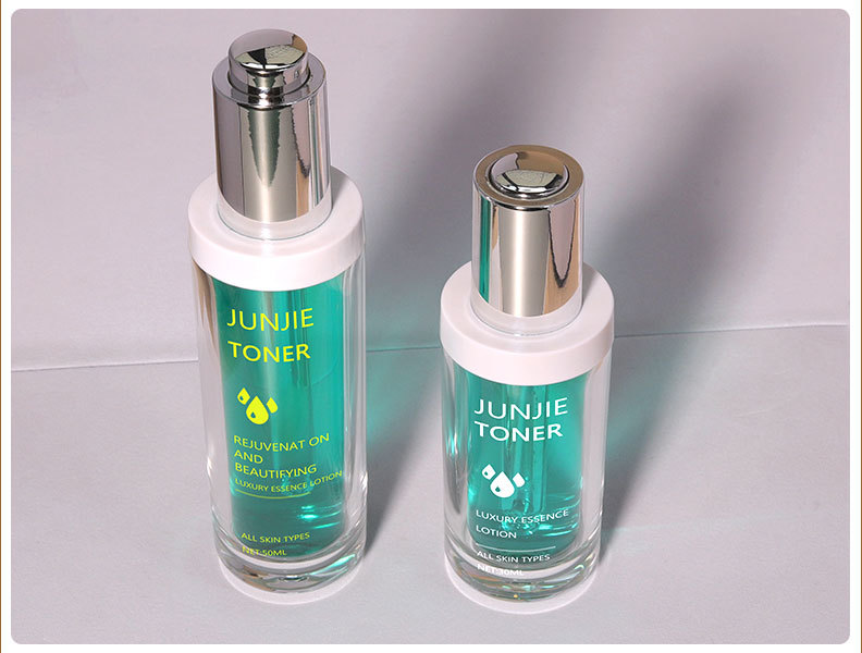 Customized 30ml 50ml Serum Dropper Transparent Double Layer Round Dropper Essential Oil Bottle with Dropper for Skin Care Serum