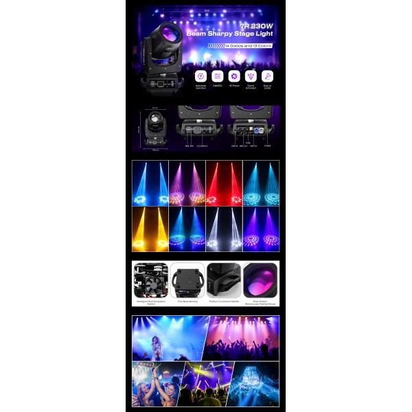 Mini Beam Lights Sharpy LED Moving Head Lights Spot 3- and Lighting Design Service Included