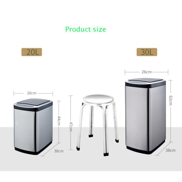 Kitchen Large Home Automatic Charging Smart Induction Stainless Steel Electric Trash Can with Lid