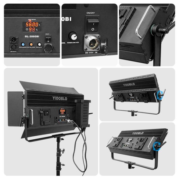 300w high power foldable flat panel light with adjustable brightness and remote control suitable for industrial photography