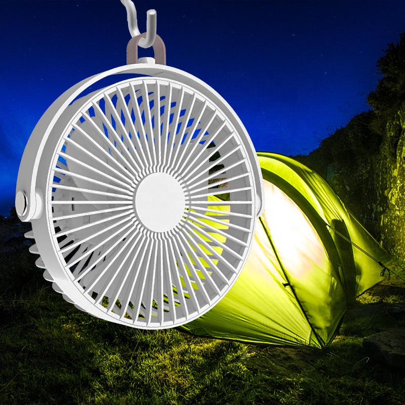 Rechargeable Mini Outdoor Ceiling Mini Battery Small Rechargeable With Led Light Stand Tripod Desk Foldable Camping Fans