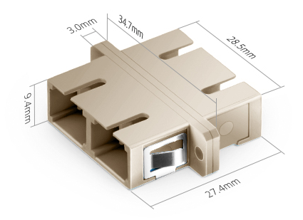 Duplex OM1/OM2 Multimode Fiber Optic Adapter SC/SC To SC/UPC