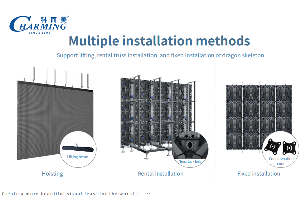 Multiple Installation Methods P3.91 Led Commercial Display Waterproof Dustproof Rental High-End Flagship Ch Panels
