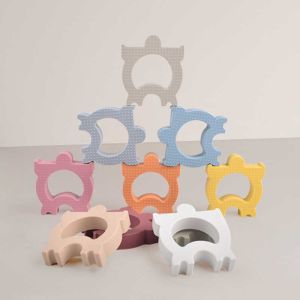 Infants Silicone Dominoes 10 Pieces Baby Silicone Toys Entertaining
