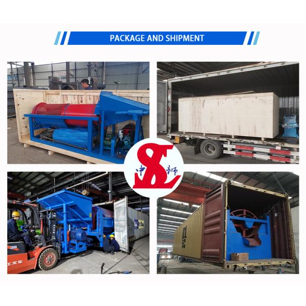 Double Screen Gravity Separator Gold Trommel Washing Plant Multiple Material Cleaning