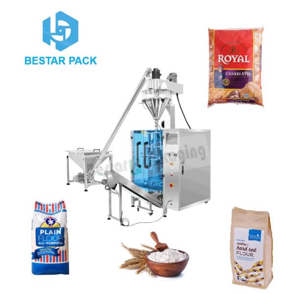 How to pack bread flour in plastic bag by machine automatically