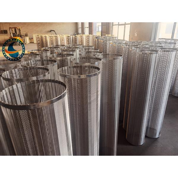 Length 1900mm Stainless Steel Vee Wire Screen Continuous Slot Opening