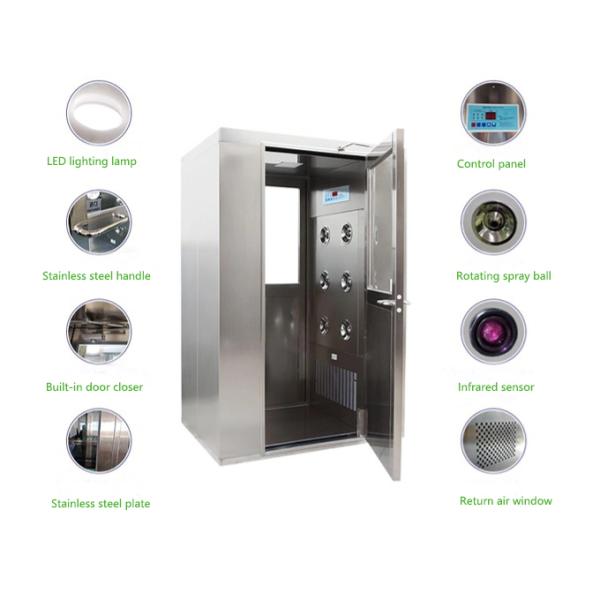 Cleanroom One Person Stainless Steel Air Shower Room Customizable