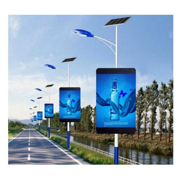 Display customized size LED display lamp post single panel and double panel advertising equipent digital signage