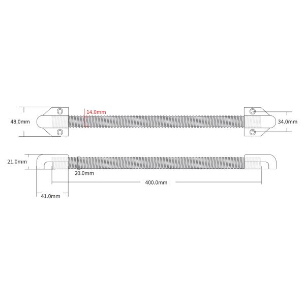203-A door loop 400mm Long Tube Armored Door Loop For Security 14mm Diameter