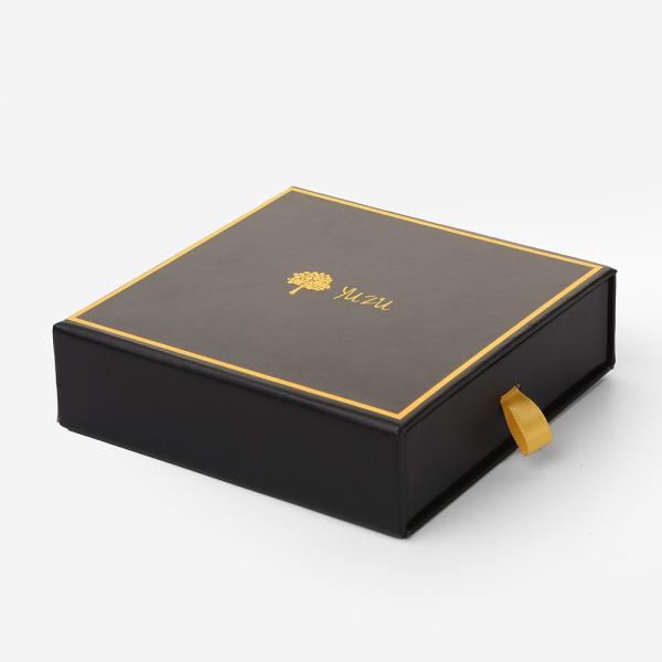 Custom Logo Die Cut Paper Gift Boxes High Density EPE Foam Insert Shockproof Trays Drawer Slide Embossed Sponge Cardboard
