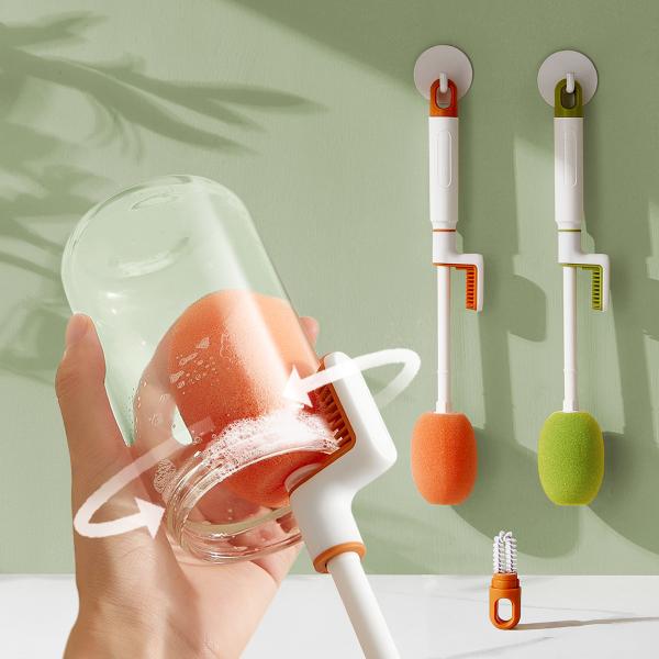 Multifunctional Water Bottle Cleaner Brush Sets with Replace Heads