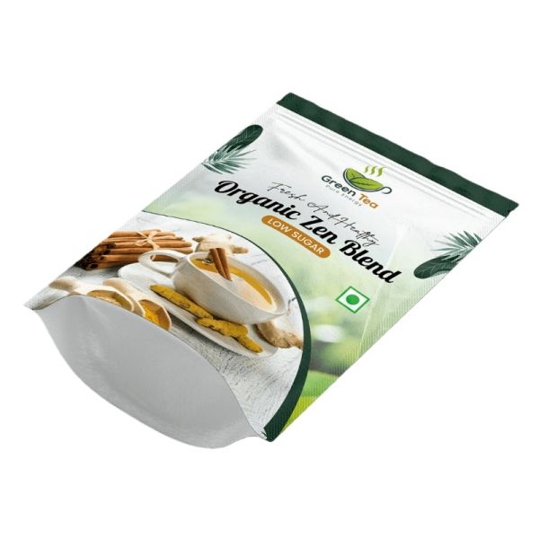 Self Standing Custom Tea Bag Packaging Environmentally Friendly Resealable Design