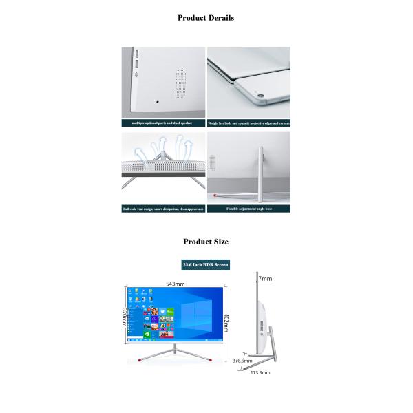 Video Memory Type GDDR3 Intel Desktop All-in-One PC Computer System Unit 23.6 with 1