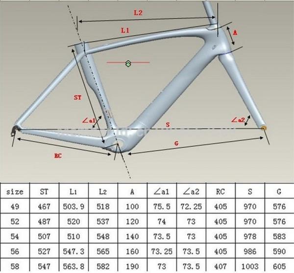 VENGE full carbon fiber road frame set carbon road bike frame with UD finish 48-50-52cm for sale FM-R879 free shipping
