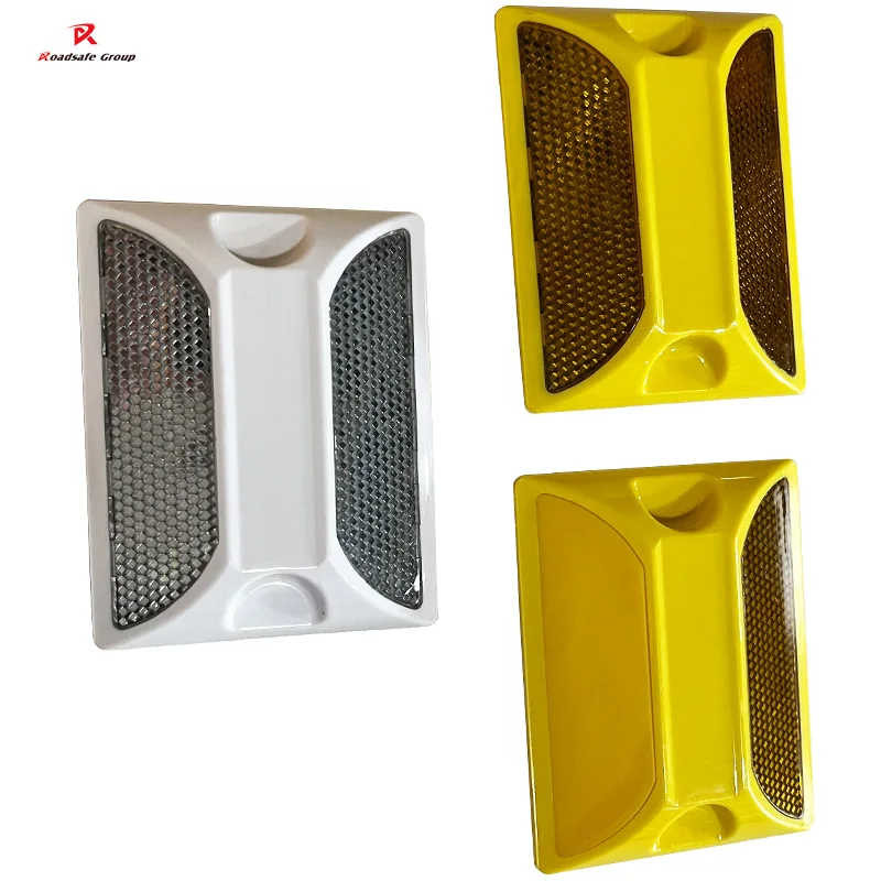 ROADSAFE High Visibility High-Intensity Prismatic Reflective Plastic Road Stud Sand-Filled Cat Eye Rated Traffic Warning Safety