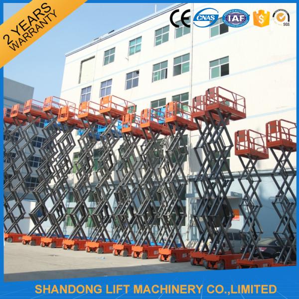 Self Propelled Elevating Work Platforms , CE Hydraulic Electric Aerial Lift Scaffolding