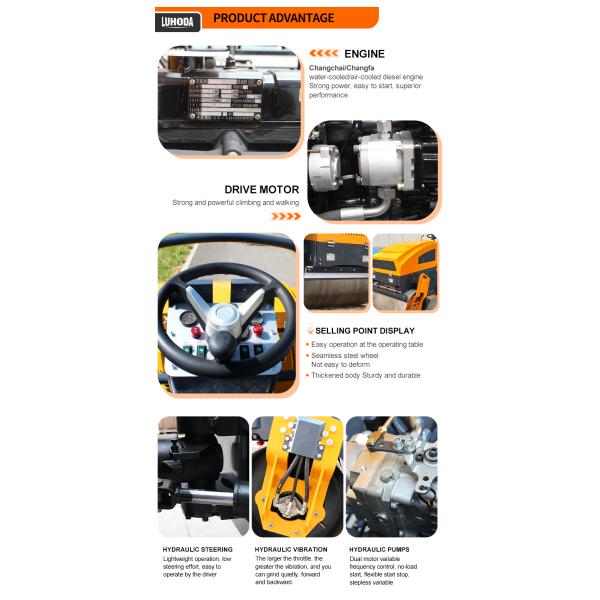High Performance Mini Road Roller Compactor Diesel Engine 3.5 Ton Roller Made in China Price