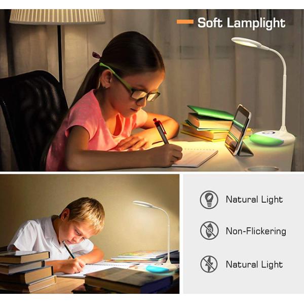 Dimmable Rgb Led Desk Lamp Touch Control 360° Angle Adjustable Portable Design