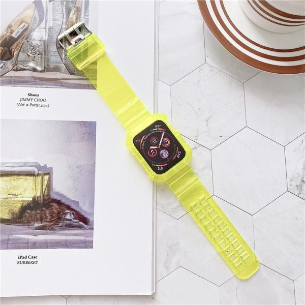 Transparent Integrated TPU Silicone Watchband Width 23mm Protective Shell
