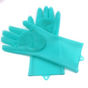 Quality Blue Silicone Gloves Heat Resistant Silicone Household Products Durable for sale