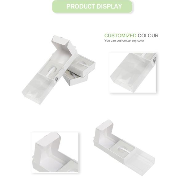 Cardboard Window Packaging Box With Transparent Lids Plastic Hooks
