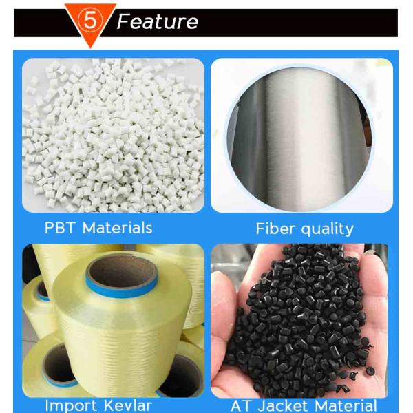 Singlemode Multimode Fiber Optic Cable GYTA53 12 24 48 64 96 Core For Communication
