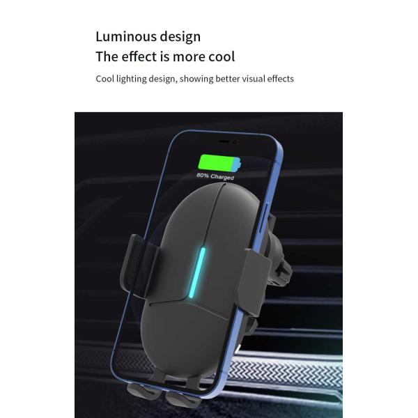 QC3.0 Car Mount Wireless Charger Multi Function Phone Holder