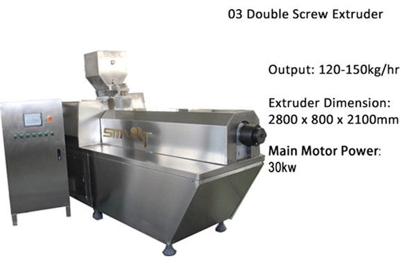 Full Automation Type Snack Food Extruder Machine / Puff Making Machine