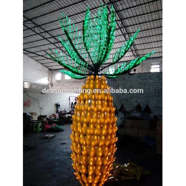 illuminated palm tree