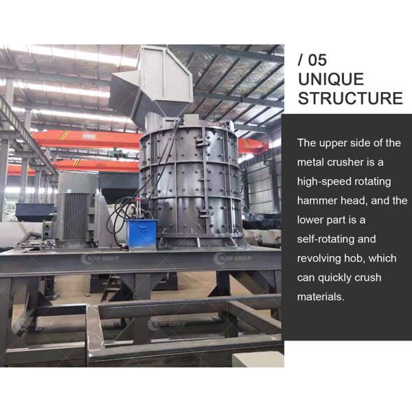 Metal Shredder Machine for Solid Waste Recycling 36pcs Hobs Rotating Diameter 1000mm
