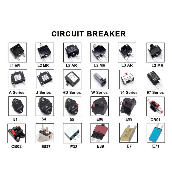 Mini Miniature Overload Electrical Push To Reset Snap-in Thermal Resettable Circuit Breaker