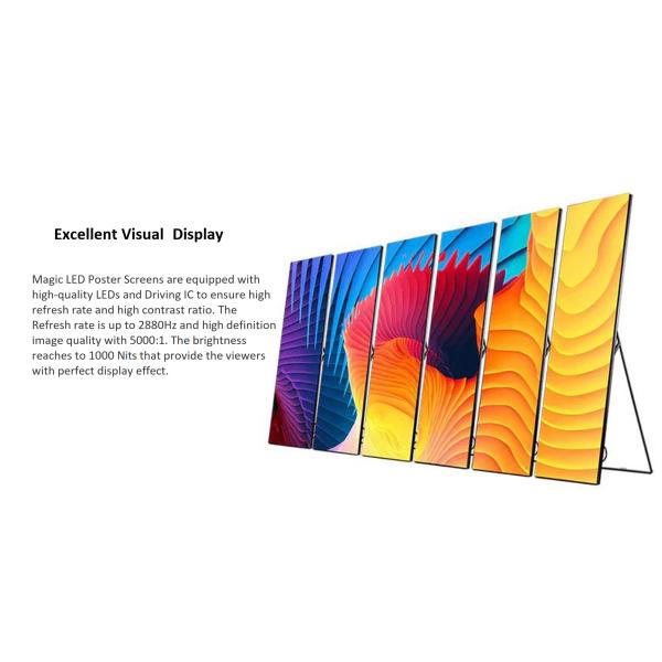 Creative Digital LED Poster Display High Resolution Flexibility Real-Time Updates Energy Saving For Shopping Centers