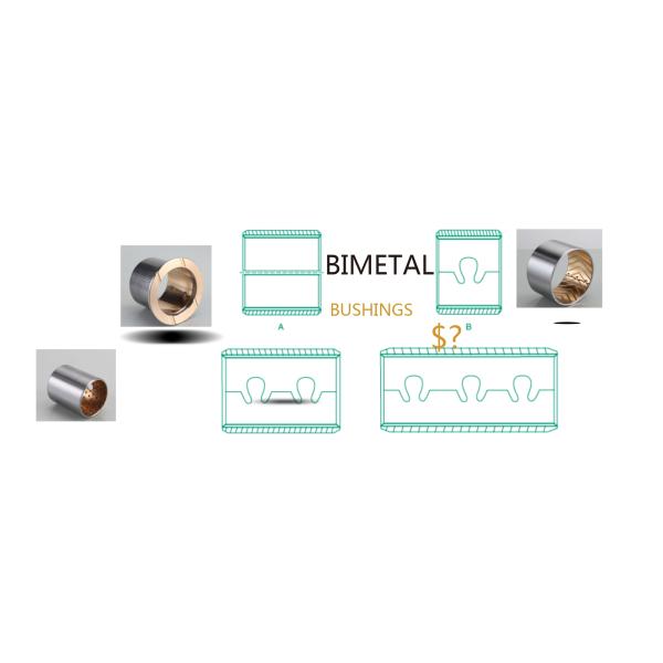 Groove Split Bimetal Wrapped Bearings Steel Backing Copper Plating