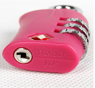 TSA 3-digit travel bag accessories lock