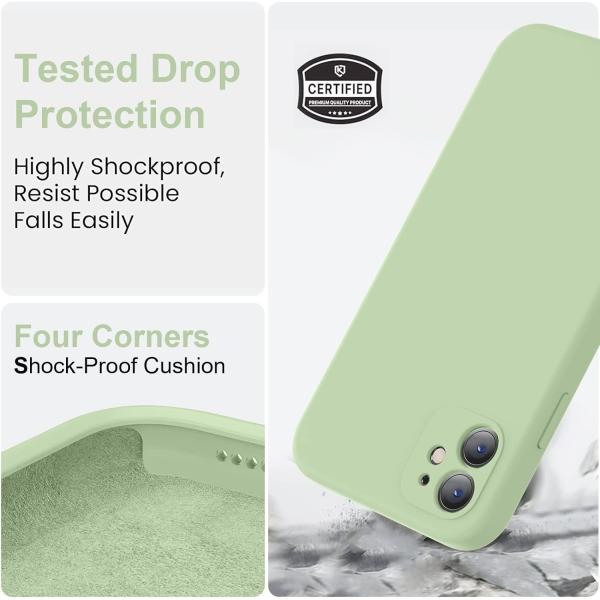Compatible with iPhone 11 Case, Upgraded Liquid Silicone with [Square Edges] [Soft Anti-Scratch Microfiber Lining]