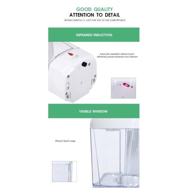 Fast Delivery Automatic Kitchen Alcohol Hand Spray Dispenser Touchless Sensor Wall Mounted Liquid Soap Dispenser