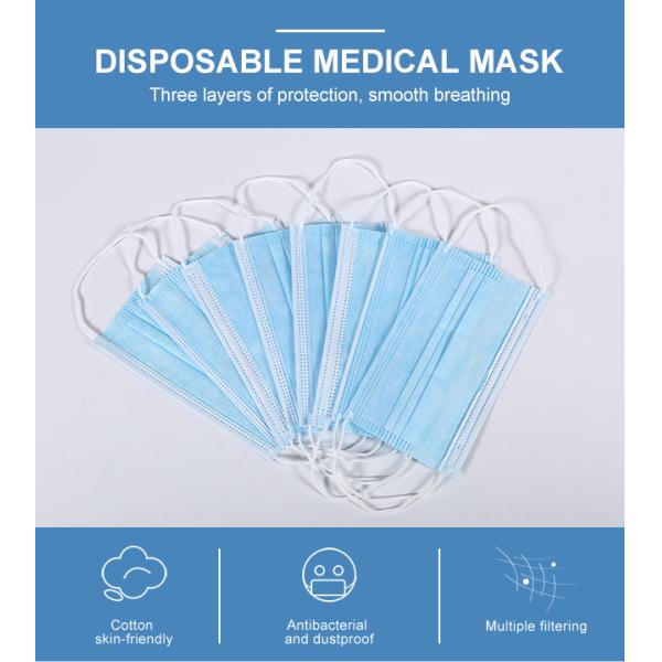 Disposable earloop 3 layers CE cubrebocas face mask