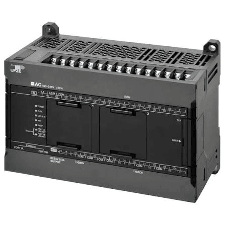 CP2E-N40DT1-D compact Programmable Logic Controller (PLC) from the CP2E Series network model