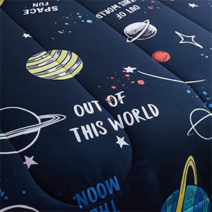 5 Piece Childrens Bedding Sets Twin Size Space Rocket Bedding Set Home Textile Products