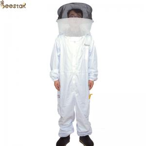 S-XXL Ventilated Bee Jacket With Round Veil Beekeeping Suit Bee Keeper Cotton Suit