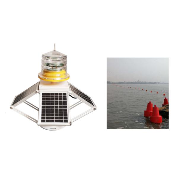 Surge Protection 8W 4pcs Solar Powered Navigation Lights Green Flash