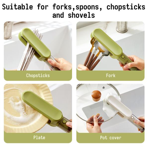 Deepen U-shaped Brush Surface 4 In 1 Combo Function Kitchen Cleaning Brush