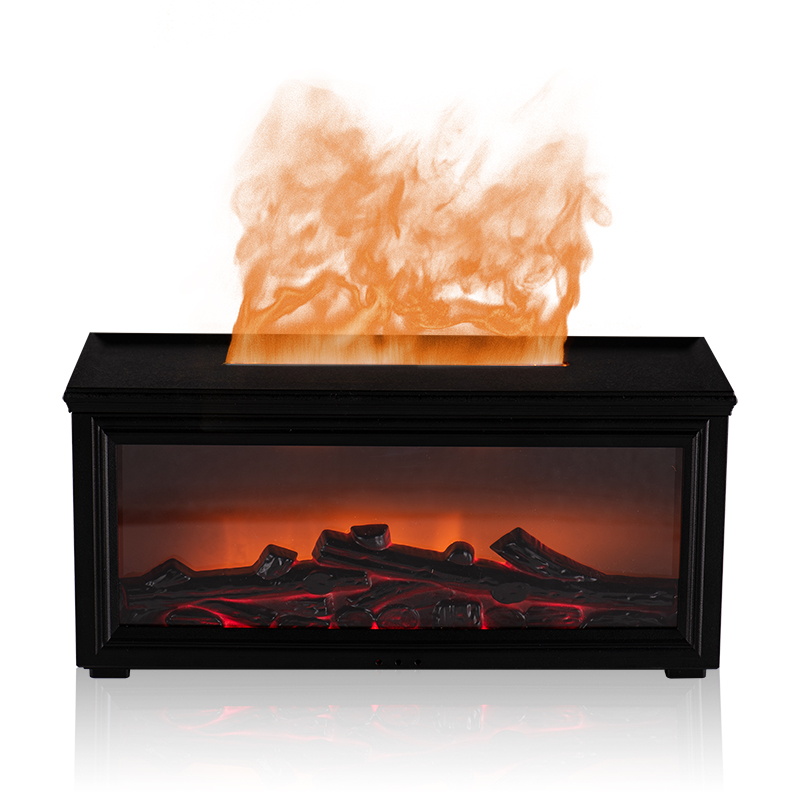 Home Creative Portable 280ml Bonfire Aroma diffuser USB Colorful Light Remote Control Simulated Fireplace Nebulizing Diffuser