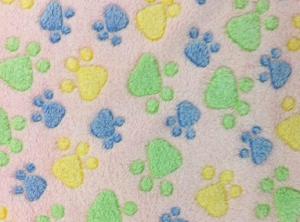 China 100% Polyester   knitting fabric Coral  Fleece with printed   CWTPF07 on sale