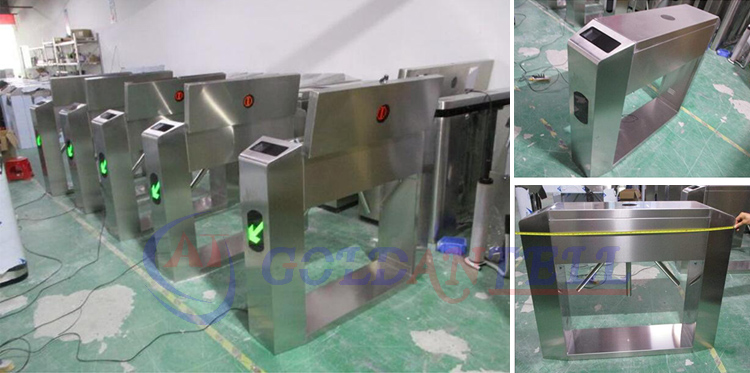 Dual QR Code Reader Access Control Turnstile with LED Guidance High-Precision Anti-Tailgating Solution