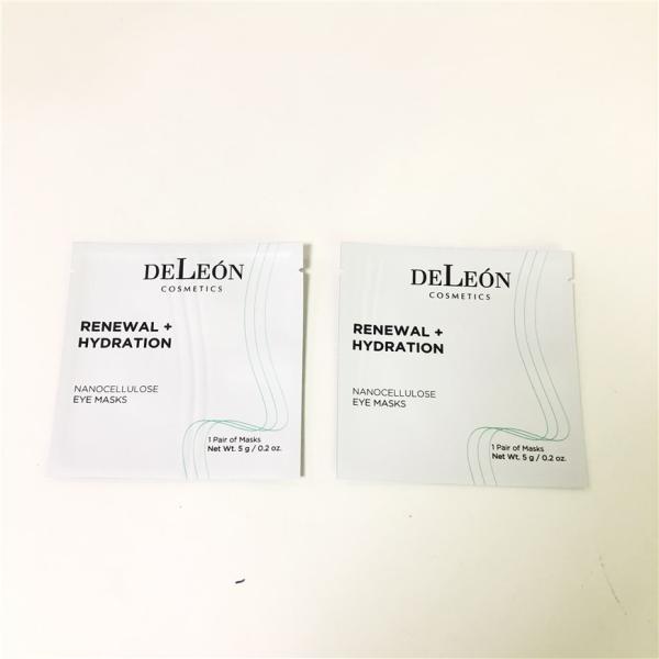 Flat White Mask Bag Customzed Cosmetic Sample Small Sachet Sample Cream Packaging Bag