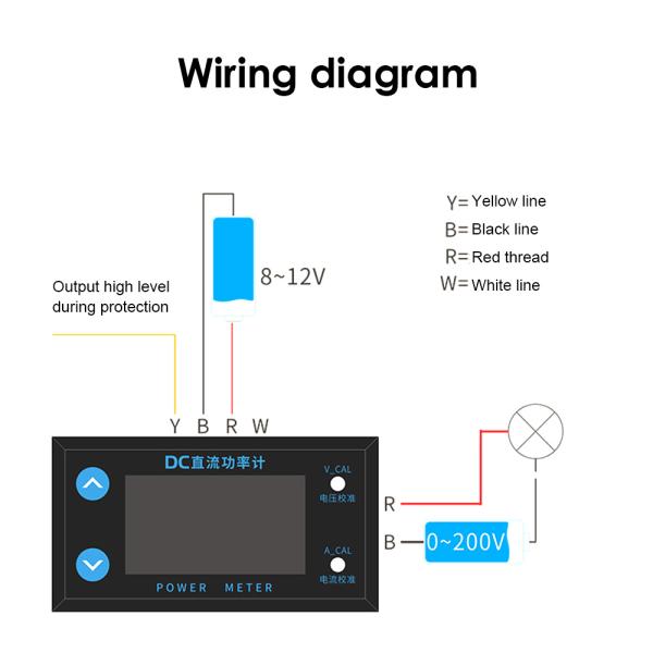 10A Digital Volt And Ampere Meter 4 Bit High Precision DC 0-200V